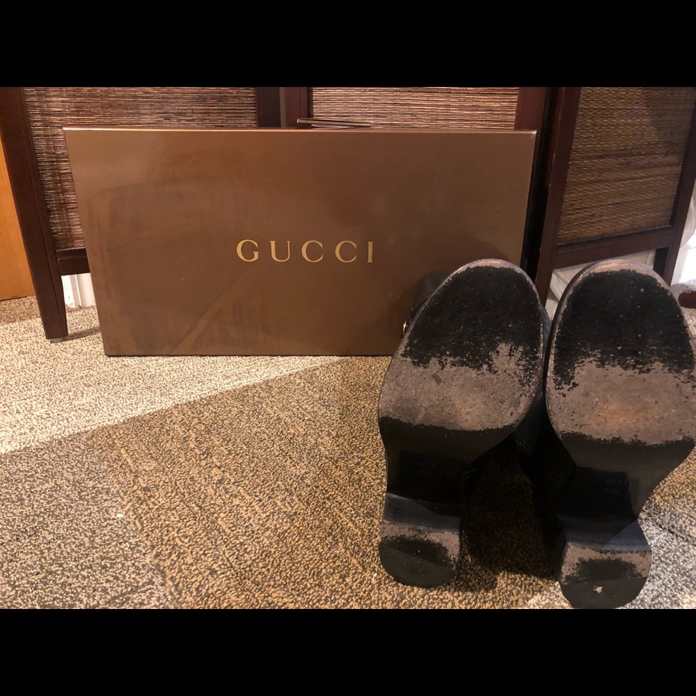 Used Gucci Nero Black knee high boots 37+ (6.5 US)